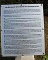 Panneau d'informations de la  Borne de la Terre Sacrée à Meures (Haute-Marne).