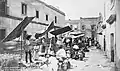 Un marché de rue à Mexico, 1884-1885.