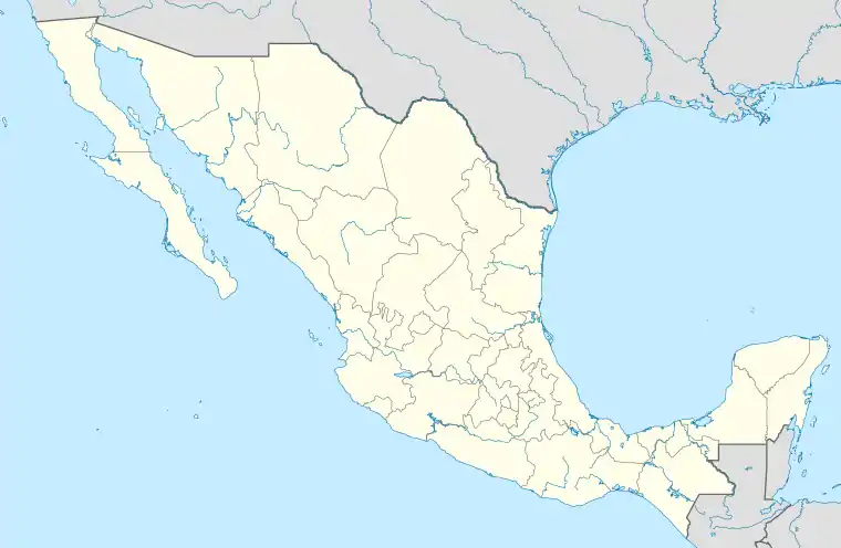 Carte des aéroports gérés par ACITA au Mexique