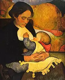 Maternité, Marie Henry allaitant son enfant (1889), collection particulière, Suisse.