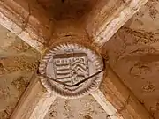 La clé de voûte de la chapelle sud.