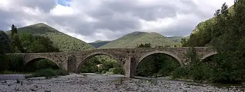 Vue du lit du Gardon.