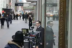 Tournage de la série avec Michael Emerson, l'interprète du personnage.