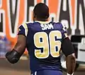 Michael Sam avec le maillot des Rams de Saint-Louis.