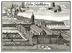 Gravure de l'abbaye (1701)