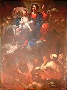 Vierge à l'enfant et le purgatoire, Marseille, église de Saint-Cannat.