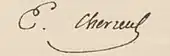 signature de Michel-Eugène Chevreul