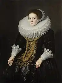 Portrait de femme, huile sur bois, 1625, musée des beaux-arts de Lyon.