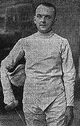 Michel Pécheux,champion du monde d'escrime à l'épée en 1938(Tchécoslovaquie).