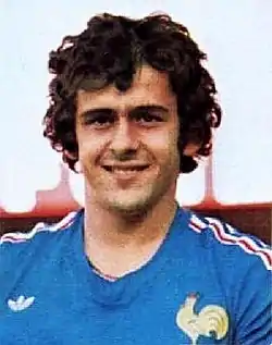 Photographie de Michel Platini en 1978