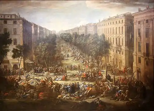 Vue du Cours pendant la peste de 1720, musée des beaux-arts de Marseille