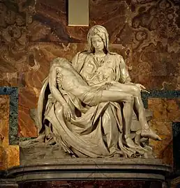 Pietà, 1499, Rome, basilique Saint-Pierre.