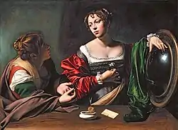 Le Caravage,Marthe et Marie-Madeleine,vers 1598