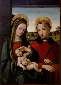 Vierge à l'Enfant avec saint Étienne, Cassa Risparmio, Ferrare.