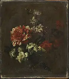 Brassée de fleurs, huile sur toile, 35 x 30 cm., musée des Beaux-Arts de Dijon.