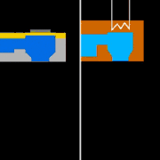 Principe d'une tête jet d'encre, à expulsion piézo (gauche) ou thermique (droite)