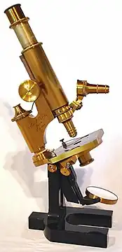 Microscope Zeiss, Jena (1879).