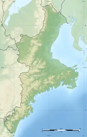 Voir sur la carte topographique de la préfecture de Mie