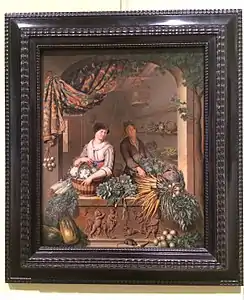 Frans van Mieris l'Ancien, Vendeur de légumes.
