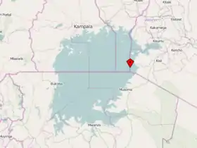 Carte indiquant la position de l'île sur le lac Victoria