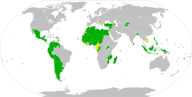 Pays signataires de la Convention internationale sur la protection des droits de tous les travailleurs migrants et des membres de leur famille.