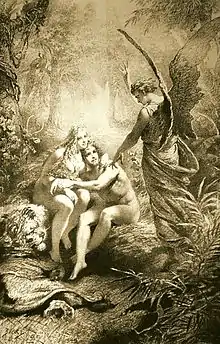 Illustration d'Adam et Ève pour La Tragédie de l'homme d'Imre Madách (1887).