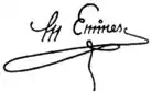 Signature de Mihai Eminescu