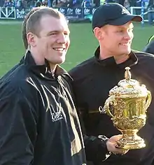 Iain Balshaw et Mike Tindall (Gloucester)