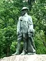 Miklós Ligeti, statue du prince héritier Rodolphe d'Autriche (1858-1889), 1908, dans le parc du Château de Vajdahunyad, Városliget, Budapest.