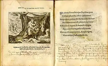 Double page de Mikrokosmos=Parvus mundus avec emblème de G. de Jode.