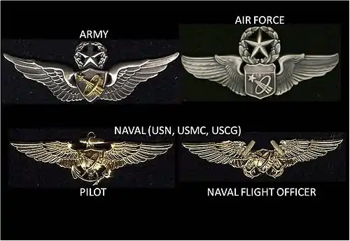 Badges d'astronaute militaires