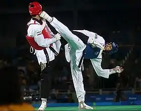 Combat de taekwondo WTF aux Jeux olympiques d'été de 2016 à Rio de Janeiro