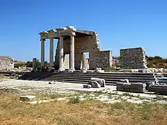 Ruines d'une stoa sur l'agora de Milet.