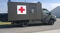 Véhicule sanitaire 6/2pl couchées léger 4x4 MB 516 de l'Armée suisse (2014)