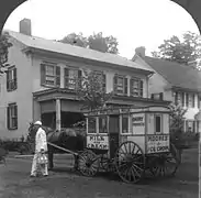 Un laitier américain avec un chariot, 1925