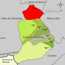 dans la comarque de la Canal de Navarrés.