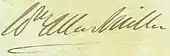 signature de William Allen Miller