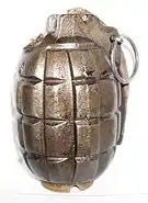 Grenade de profil.