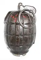 Grenade de profil.