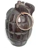 Grenade de profil.