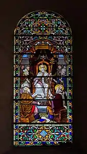 Vitrail de Charles Lorin « Le pape St Jules Ier au concile de Sardique (352) - Chartres 1900 ».