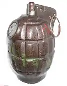 Grenade de profil.