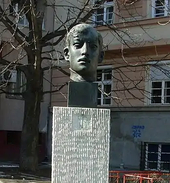Buste de Milutin Bojić à Belgrade