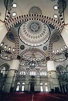 Mimar Sinan - Mosquée Şehzade Mehmet, intérieur, Istanbul