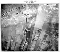 Photographie aérienne des deux complexes réalisée en novembre 1944