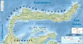 Voir sur la carte administrative de la péninsule de Minahasa