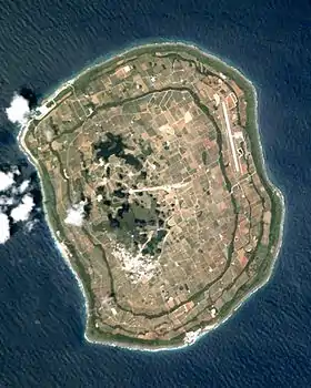 Image satellite de Minamidaitō-jima.