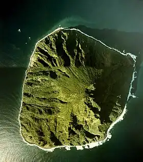 Vue satellitaire de l'île.