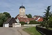 Minderoffingen, l'église: die katholische Pfarrkirche Sankt Laurentius