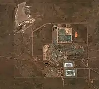 Mine d'Orapa vue par satellite en 2021